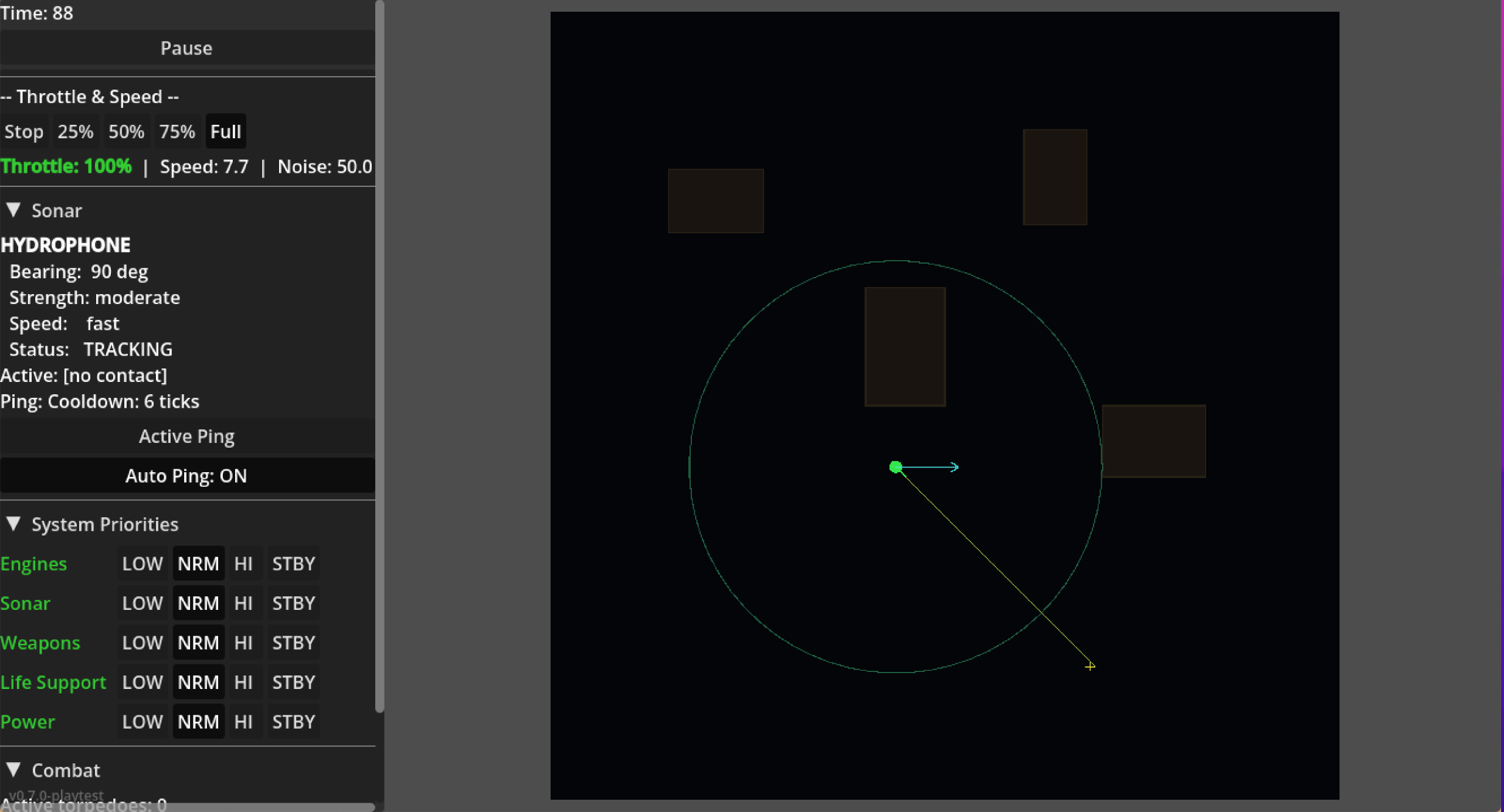 Silent Depths — Hydrophone gameplay view
