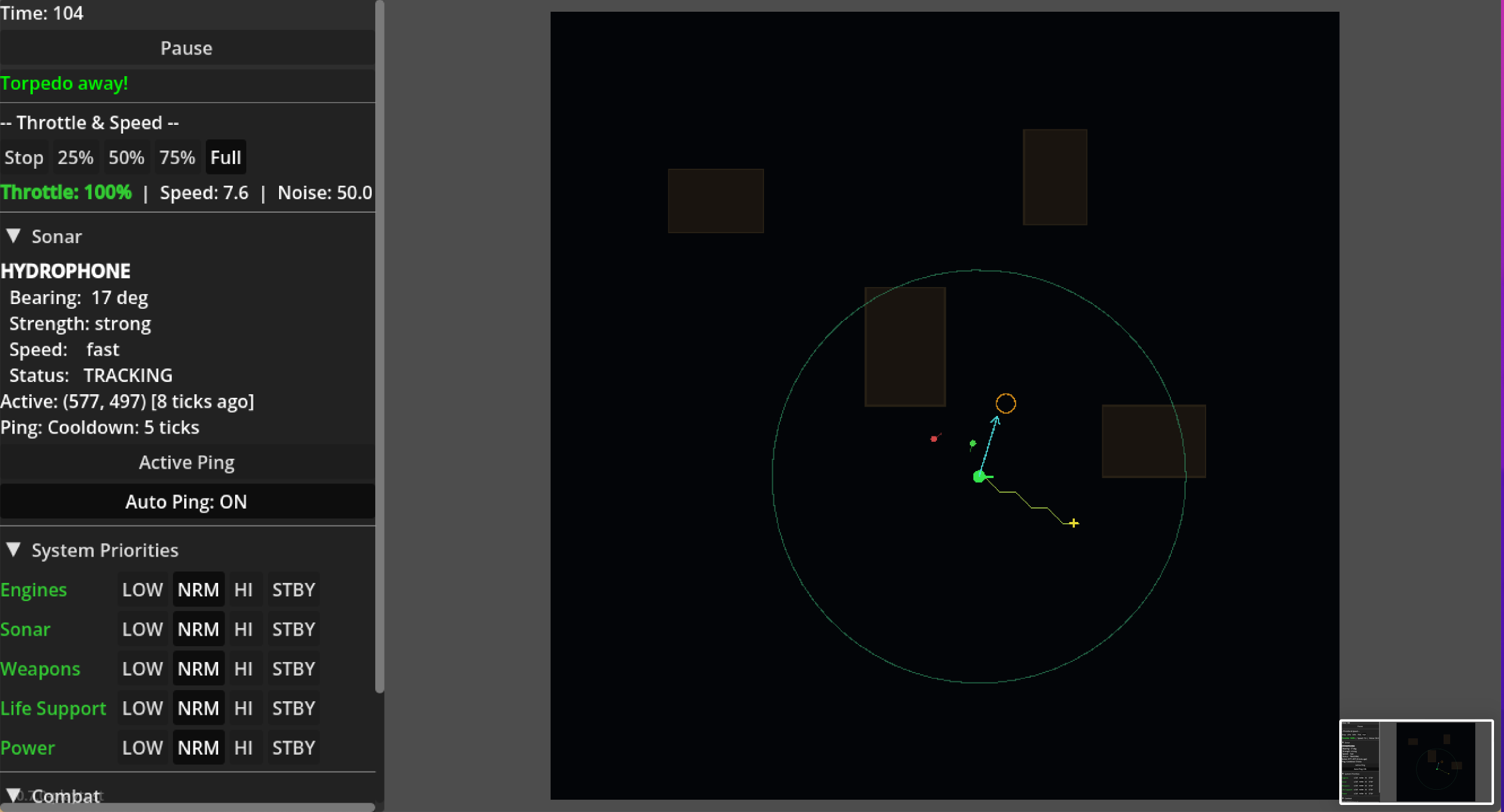 Silent Depths — Torpedo combat gameplay view